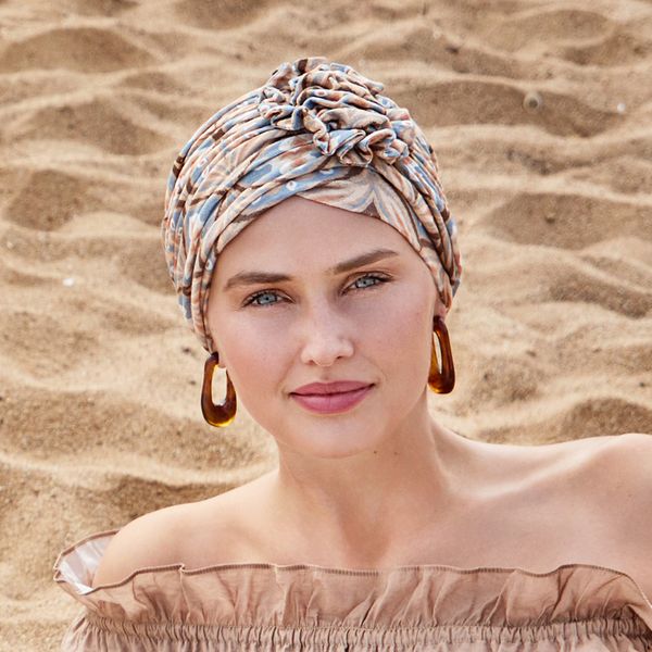 Hovedbilde Hodeplagg Lotus Turban Printed Linen 